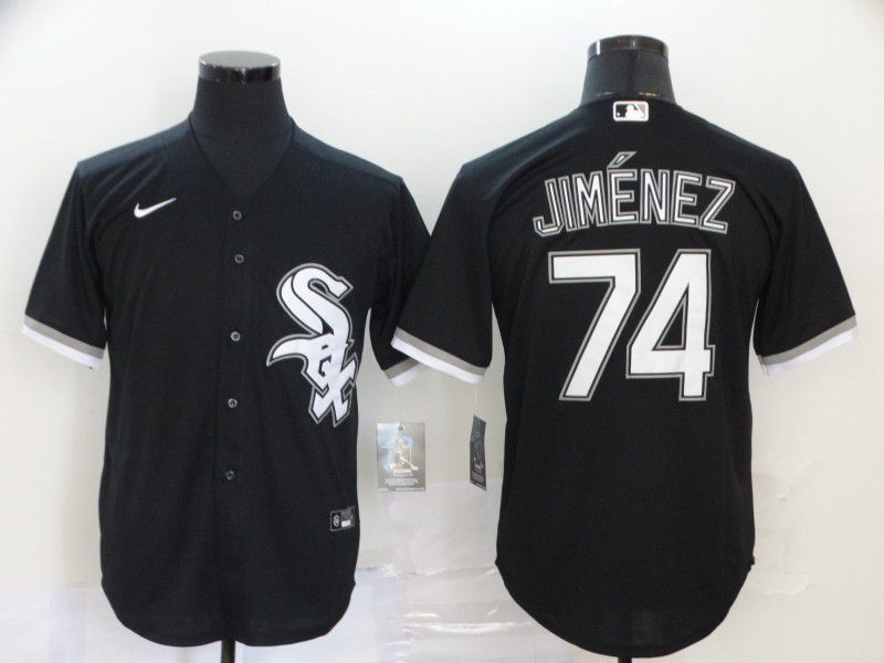 Men Chicago White Sox #74 Jimenez Black Game Nike MLB Jerseys->women mlb jersey->Women Jersey